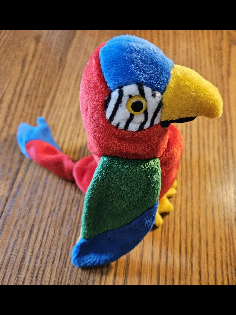 Ty Multicolor Plush Parrot Toy - Blue, Red, Green, Yellow Jabber 6.5
